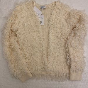 Cream Teddy Bomber Jacket